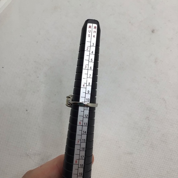 NWOT Fashion Womens Opal Birthstone Cubic Zirconia Sterling Silver Ring Size 5 - Picture 5 of 5